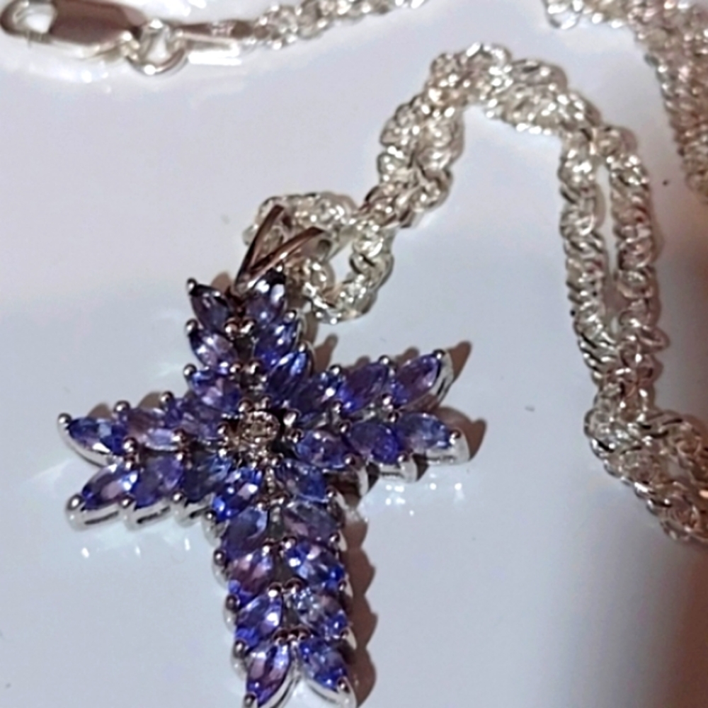 10KT Gold,.1pt Diamond Amethyst + Twisted Sterling - Picture 4 of 5